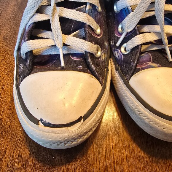 Converse Chuck Taylor All Star Women’s Size 7 Shoes High Black With Bubbles - Picture 4 of 8